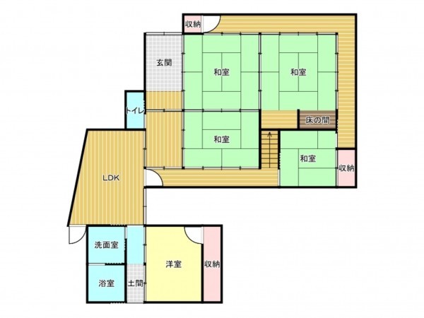 出雲市斐川町出西、中古一戸建ての間取り画像です