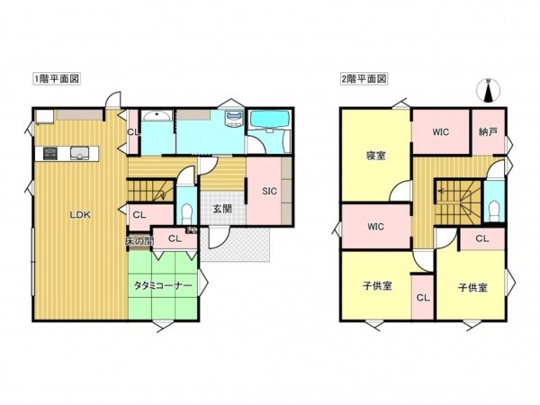 出雲市湖陵町板津、中古一戸建ての間取り画像です
