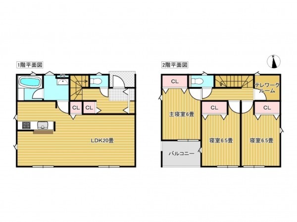 出雲市大津町、新築一戸建ての間取り画像です