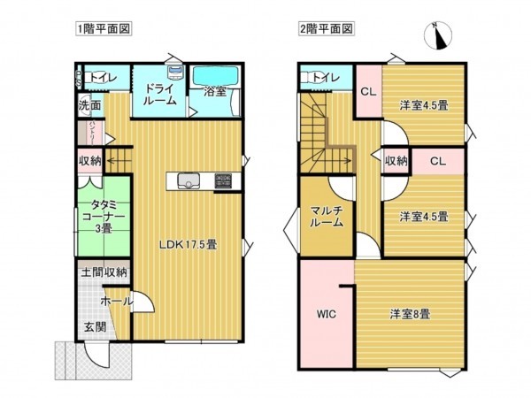 出雲市小山町、新築一戸建ての間取り画像です