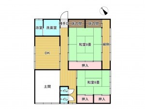 出雲市西代町、中古一戸建ての間取り画像です