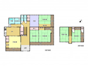 出雲市小境町、中古一戸建ての間取り画像です