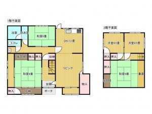 出雲市今市町、中古一戸建ての間取り画像です