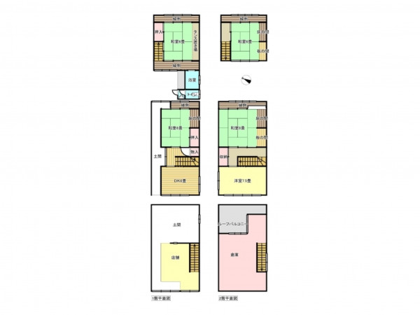出雲市平田町、中古一戸建ての間取り画像です