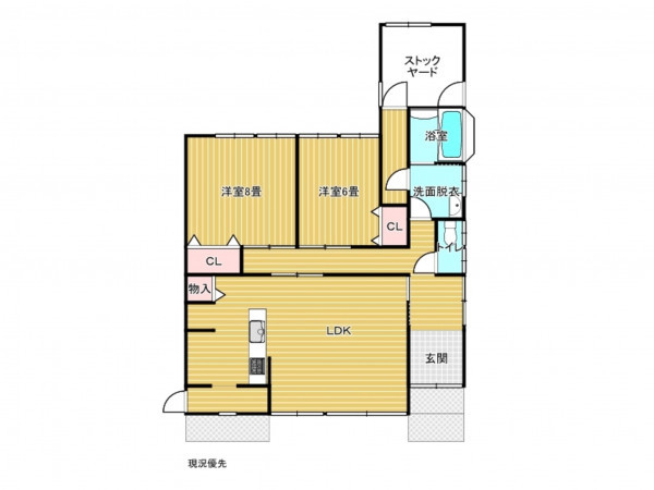 出雲市高松町、中古一戸建ての間取り画像です