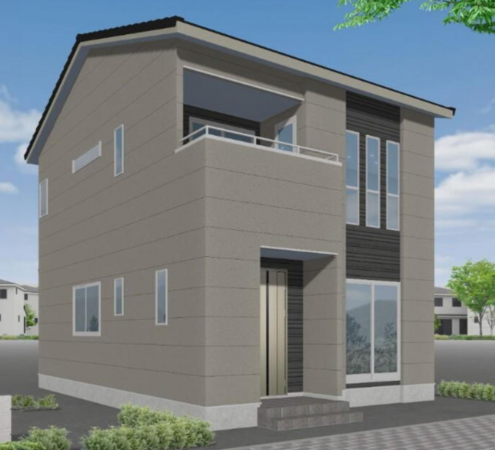 出雲市塩冶町、新築一戸建ての外観画像です