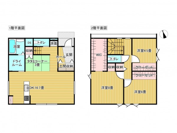 出雲市小山町、新築一戸建ての間取り画像です
