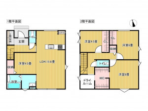 出雲市小山町、新築一戸建ての間取り画像です