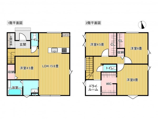 出雲市小山町、新築一戸建ての間取り画像です