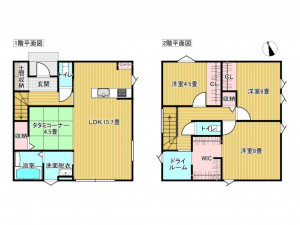 出雲市小山町、新築一戸建ての間取り画像です