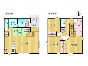 出雲市小山町、新築一戸建ての間取り画像です