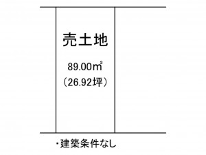 出雲市小山町、土地の間取り画像です