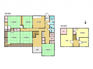 出雲市知井宮町、中古一戸建ての間取り画像です