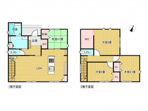 出雲市渡橋町、新築一戸建ての間取り画像です