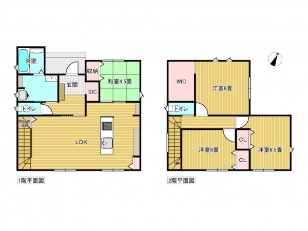 出雲市渡橋町、新築一戸建ての間取り画像です