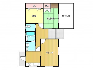 出雲市稲岡町、中古一戸建ての間取り画像です