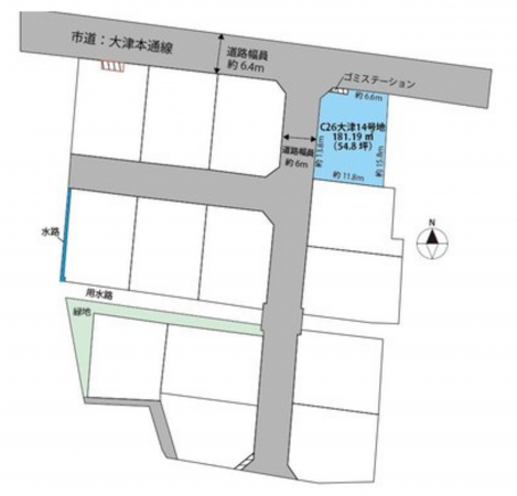 出雲市大津町、土地の画像です