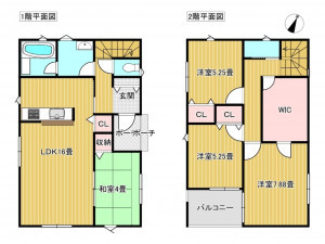 出雲市浜町、新築一戸建ての間取り画像です
