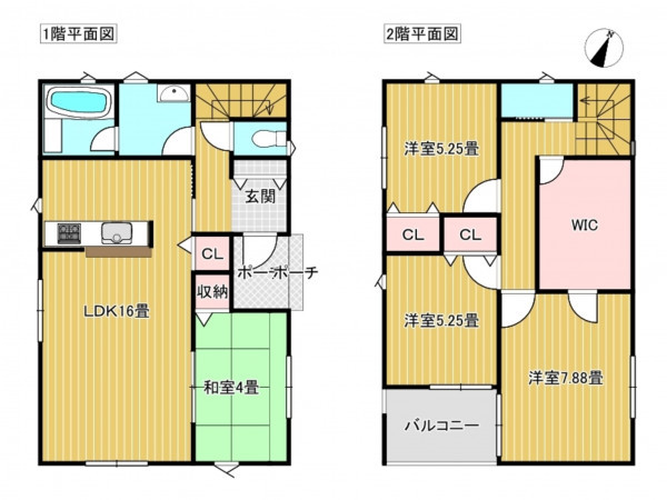 出雲市浜町、新築一戸建ての間取り画像です