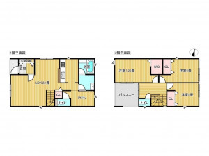 出雲市上塩冶町、新築一戸建ての間取り画像です