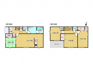 出雲市上塩冶町、新築一戸建ての間取り画像です