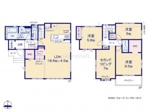 草加市青柳、新築一戸建ての間取り画像です