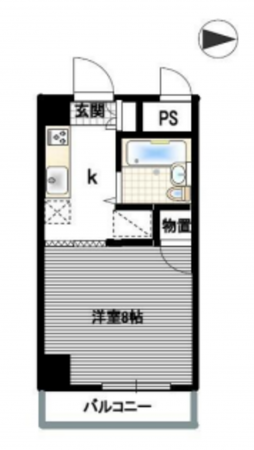 草加市中央、マンションの間取り画像です