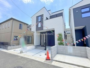 草加市旭町、新築一戸建ての外観画像です