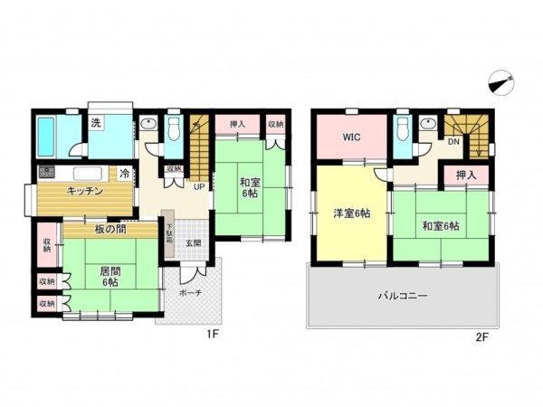 川口市大字峯、中古一戸建ての間取り画像です