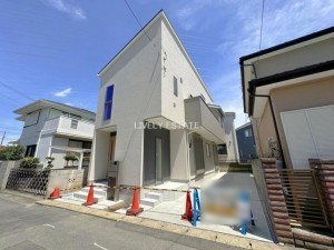 草加市柳島町、新築一戸建ての外観画像です