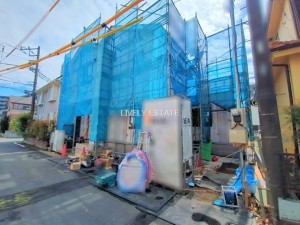 越谷市大字大林、新築一戸建ての外観画像です