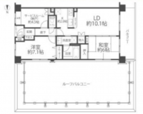 草加市瀬崎、マンションの間取り画像です