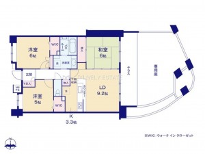 草加市新善町、マンションの間取り画像です