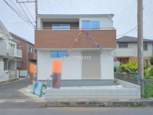 越谷市神明町、新築一戸建ての外観画像です