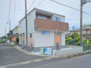 越谷市神明町、新築一戸建ての外観画像です