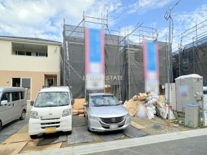 草加市八幡町、新築一戸建ての外観画像です