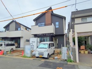 越谷市花田、新築一戸建ての外観画像です