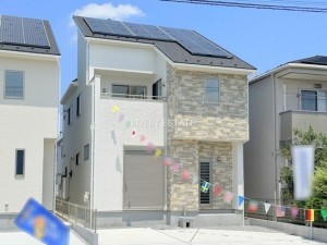 草加市清門、新築一戸建ての外観画像です