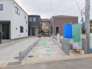 草加市遊馬町、新築一戸建ての外観画像です