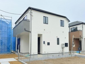 草加市清門、新築一戸建ての外観画像です