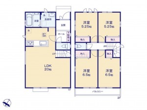 草加市瀬崎、新築一戸建ての間取り画像です