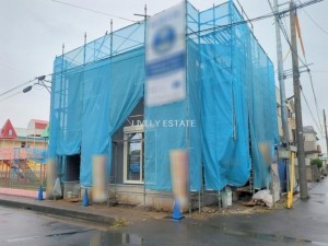 越谷市神明町、新築一戸建ての外観画像です