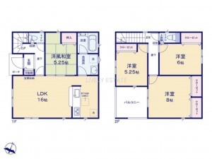 草加市青柳、新築一戸建ての間取り画像です