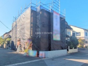 越谷市大字弥十郎、新築一戸建ての外観画像です