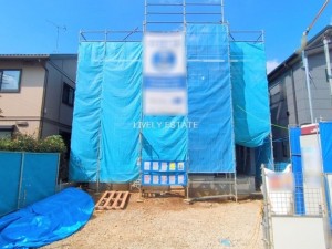 越谷市大字三野宮、新築一戸建ての外観画像です