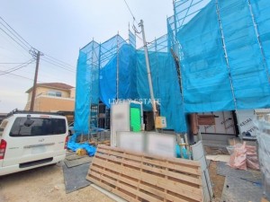 越谷市宮本町、新築一戸建ての外観画像です