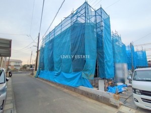 越谷市宮本町、新築一戸建ての外観画像です