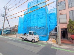 越谷市宮本町、新築一戸建ての外観画像です