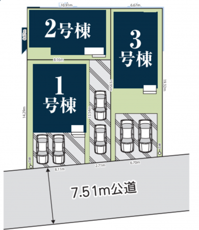 越谷市蒲生、新築一戸建ての画像です