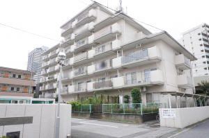 草加市栄町、マンションの外観画像です